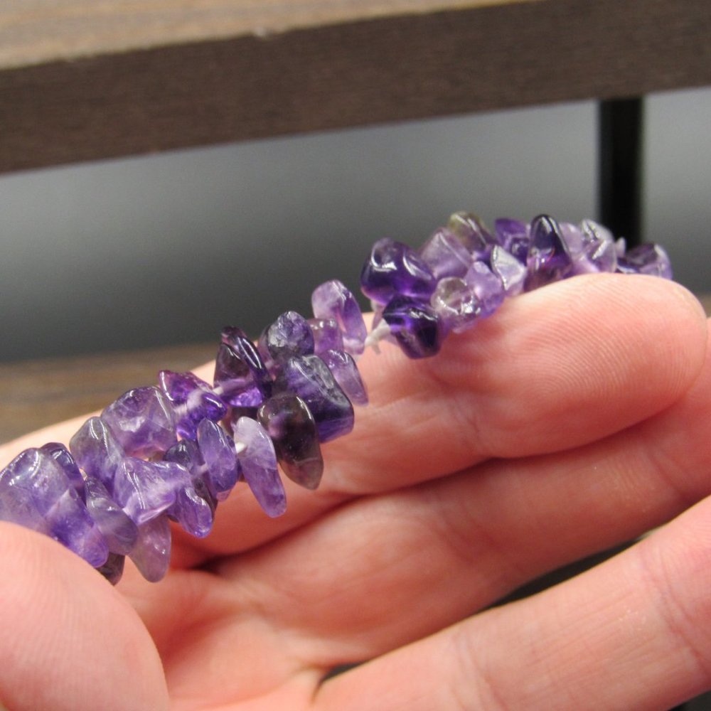 Sterling Silver Expandable Amethyst Stone Live Well Saying Bracelet Vintage View 4